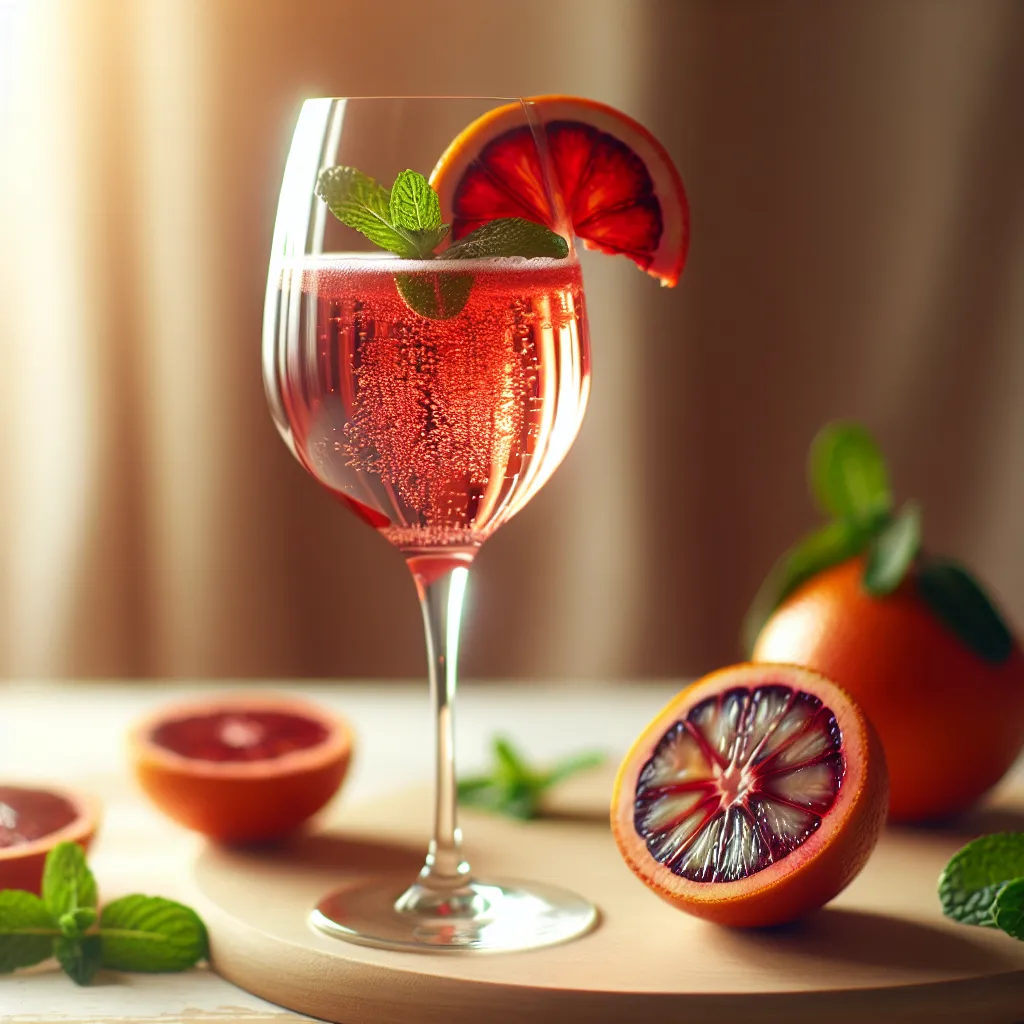 Blood Orange Spritz (mocktail sans alcool)