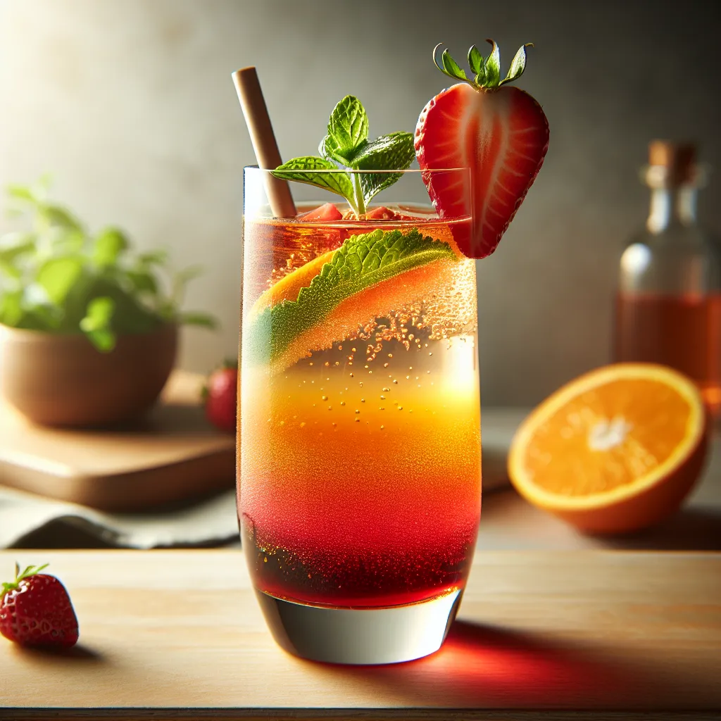 Fruit Punch Fizz (mocktail sans alcool)