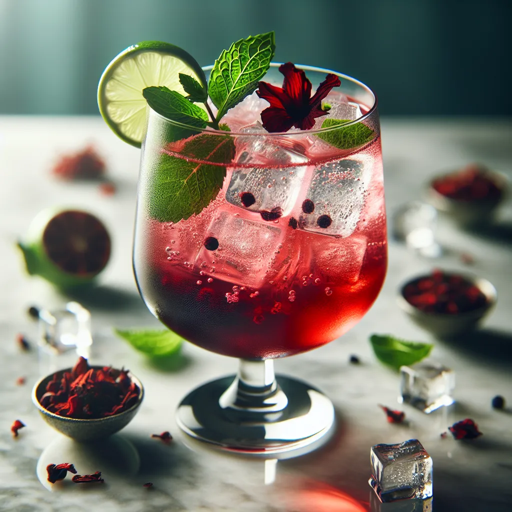 Hibiscus Cooler (mocktail sans alcool)