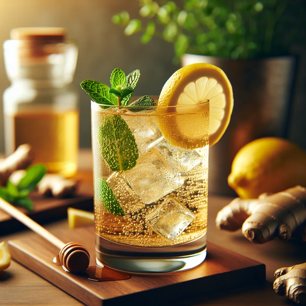 Honey Ginger Fizz (mocktail sans alcool)