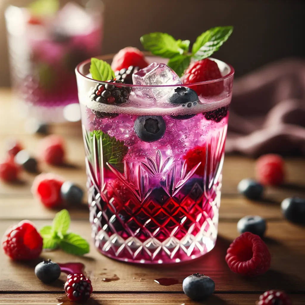 Mixed Berry Smash (mocktail sans alcool)