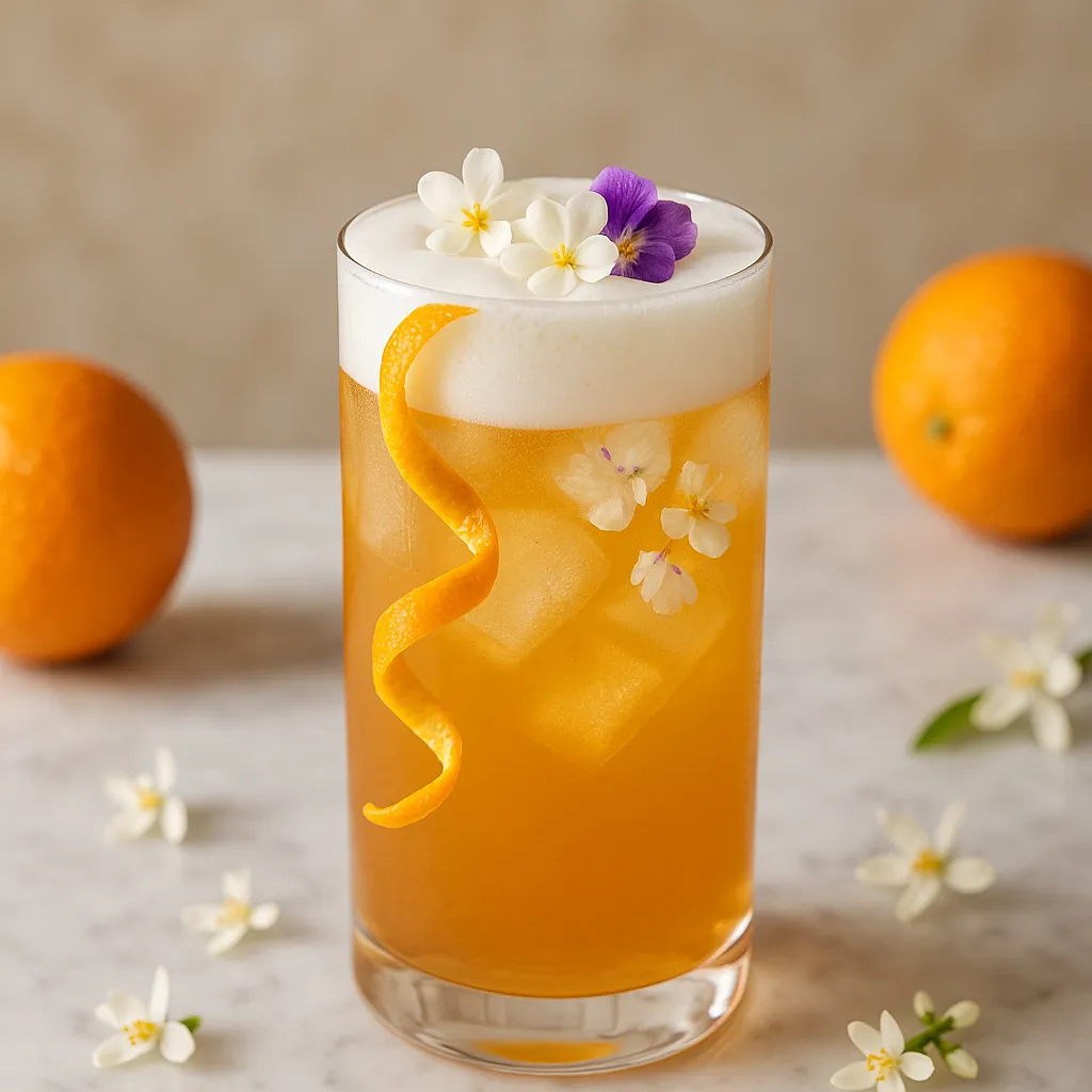 Orange Blossom Fizz (mocktail sans alcool)