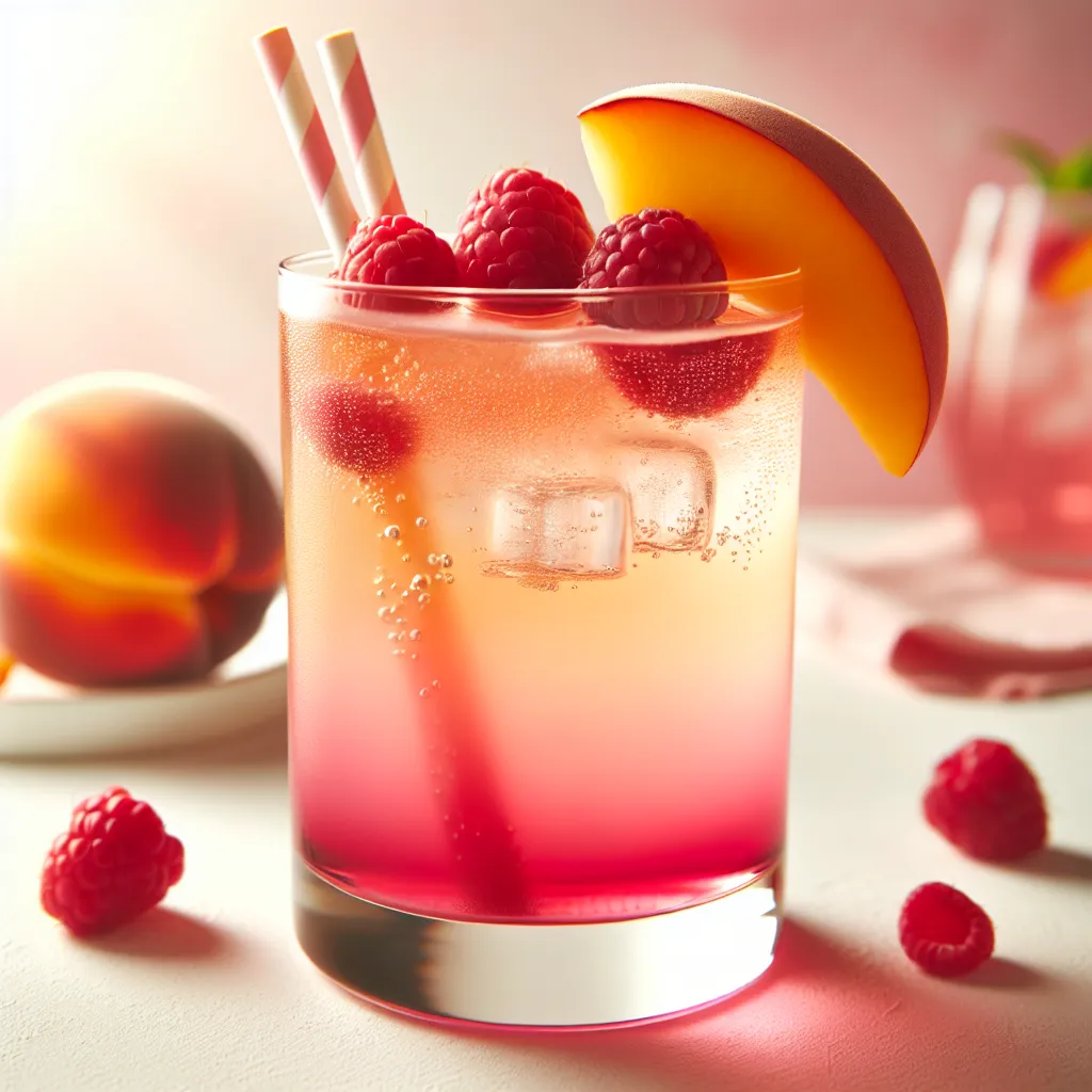 Peach Melba Mocktail (mocktail sans alcool)