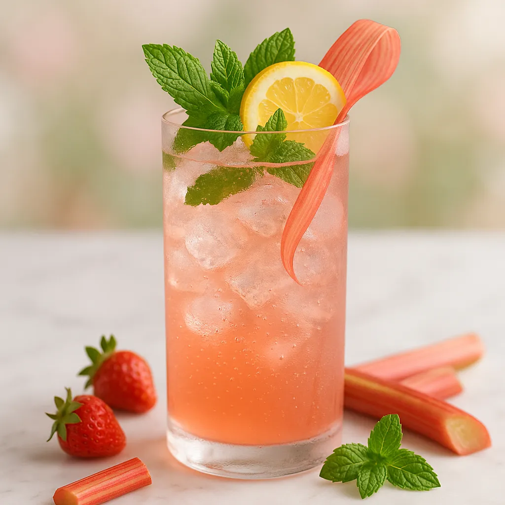 Rhubarb Spritz (Mocktail Sans Alcool)