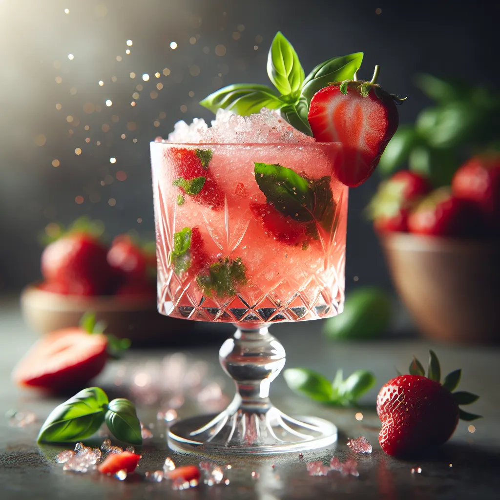 Strawberry Basil Smash (Mocktail sans alcool)