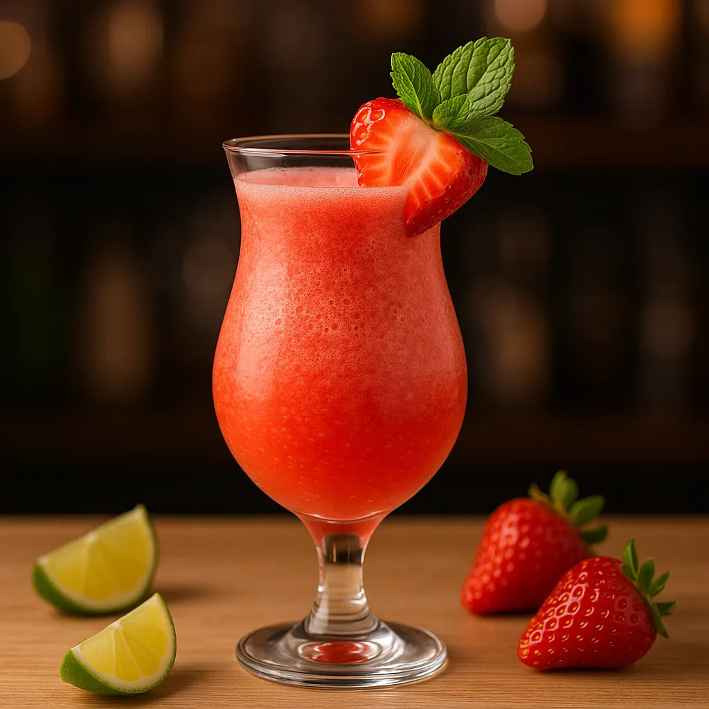 Strawberry Daiquiri Virgin (mocktail sans alcool)