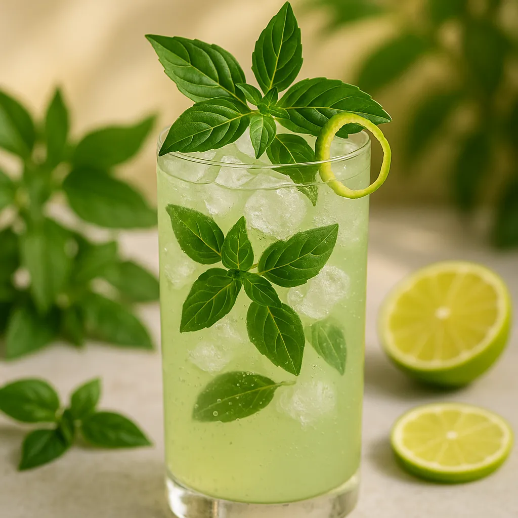 Thai Basil Lemonade (mocktail sans alcool)