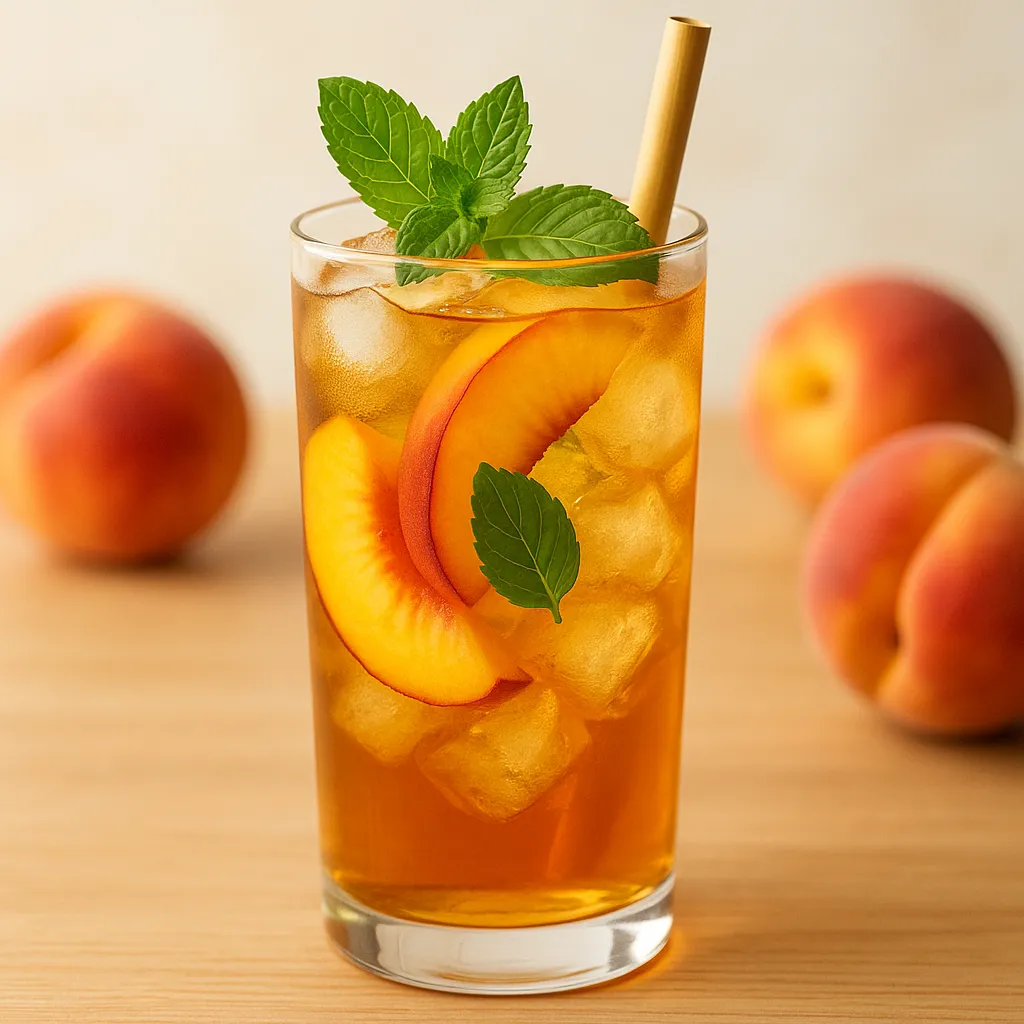 Thé Glacé à la Pêche (mocktail sans alcool)