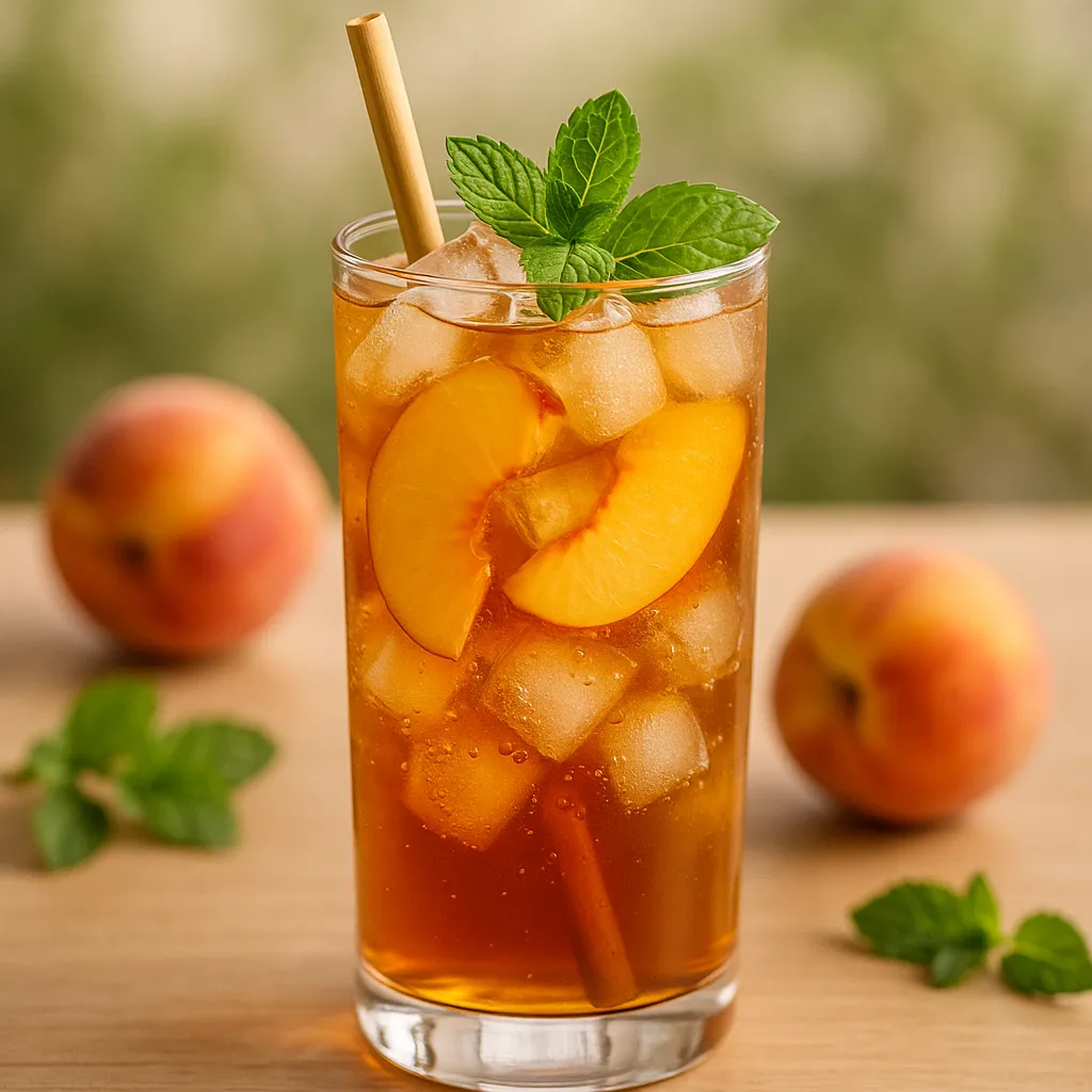 Thé Glacé à la Pêche (mocktail sans alcool)